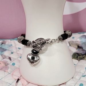 RETIRED BRIGHTON BLACK ONYX TOGGLE BRACELET